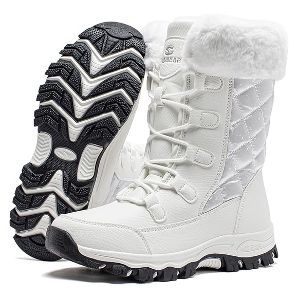 HOBIBEAR Women’s 🌸Faux Fur🌸 Anti-Slip Waterproof Winter Snow Boots - SZ 9 - Picture 16 of 16